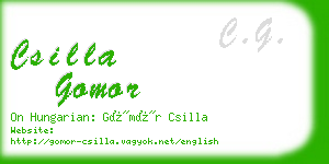 csilla gomor business card